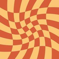 1970 Wavy Swirl Seamless Pattern in Orange and Pink Colors. Seventies Style, Groovy Background vector