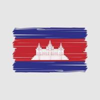 vector de la bandera de camboya. bandera nacional Vectores