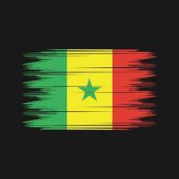 vector de pincel de bandera de senegal. vector de pincel de bandera nacional