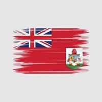 vector de pincel de bandera de Bermudas. vector de pincel de bandera nacional