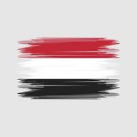 vector de pincel de bandera de yemen. vector de pincel de bandera nacional