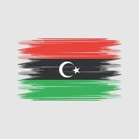 vector de pincel de bandera de libia. vector de pincel de bandera nacional