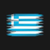 vector de pincel de bandera de grecia. vector de pincel de bandera nacional