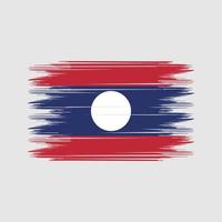 vector de pincel de bandera de laos. vector de pincel de bandera nacional