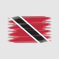 vector de pincel de bandera de trinidad y tobago. vector de pincel de bandera nacional