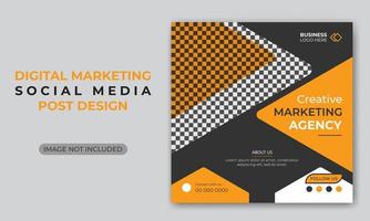 Creative business digital marketing agency social media post or web banner design template vector