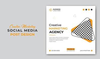 Corporate business digital marketing agency social media post or web banner design template vector