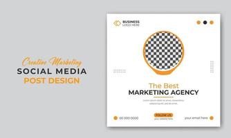 Corporate business digital marketing agency social media post or web banner design template vector