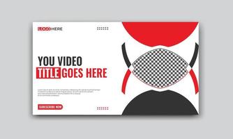 Corporate video thumbnail and web banner design template vector