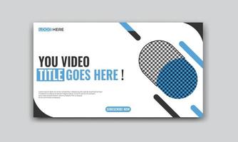 miniatura de video corporativo y plantilla de diseño de banner web vector