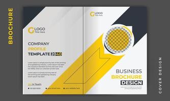 Brochure cover design or company profile cover template layout design for business. poster, annual report,  magazine, catalog, A4 size in creative business brochure template layout. vector