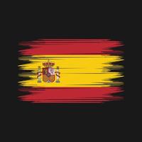 vector de pincel de bandera de españa. vector de pincel de bandera nacional