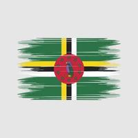 Dominica Flag Brush Vector. National Flag Brush Vector