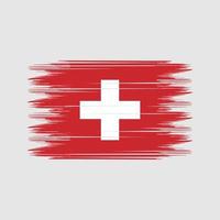 vector de pincel de bandera suiza. vector de pincel de bandera nacional