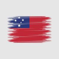 vector de pincel de bandera de samoa. vector de pincel de bandera nacional