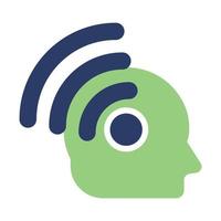 Head connection Logo Icon Design. Wifi and head combination design. vector