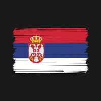 vector de bandera serbia. bandera nacional Vectores