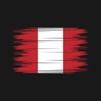 vector de pincel de bandera peruana. vector de pincel de bandera nacional