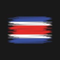 Costa Rica Flag Brush Vector. National Flag Brush Vector