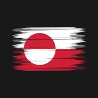 Greenland Flag Brush Vector. National Flag Brush Vector