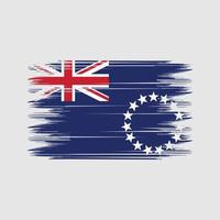 Cook Islands Flag Brush Vector. National Flag Brush Vector