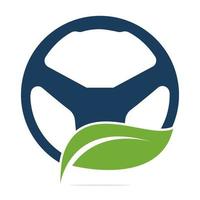 volante y diseño de logotipo vectorial de hojas. volante y símbolo o icono ecológico. vector