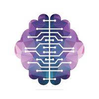 Think idea concept. Brainstorm power thinking brain Logotype icon. vector