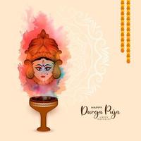 Happy Durga puja and happy Navratri festival celebration cultural background