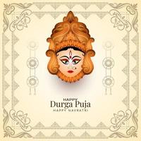 Happy navratri and Durga puja Hindu traditional festival card background