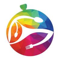 diseño de plantilla de logotipo de alimentos saludables. concepto de logotipo de alimentos orgánicos. vector