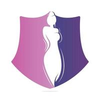 Beautiful fashion woman Logo designs template. Natural Beauty, Yoga and Massage Logo. vector