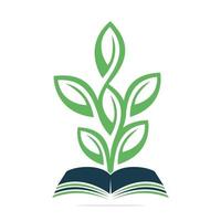 diseño de plantilla de vector de árbol de libro. árbol educativo en la plantilla..