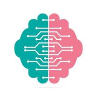 Think idea concept. Brainstorm power thinking brain Logotype icon. vector