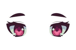 Happy Anime Face. Manga Style Big Blue Eyes, Little Nose And Kawaii Mouth.  Hand Drawn Vector Illustration. Isolated On White. Royalty Free SVG,  Cliparts, Vectors, and Stock Illustration. Image 148728907.