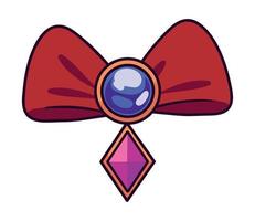 bow with gems vector