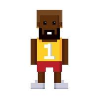 player man pixel 8 bit vector