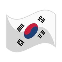 bandera de corea vector