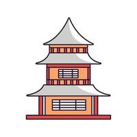 cultura de las pagodas japonesas vector