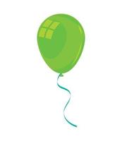 green balloon icon vector