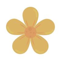 icono de flor amarilla vector