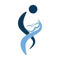 Mother holding newborn baby in arms. Woman breastfeeding child. vector