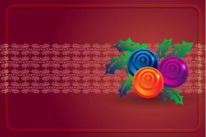 Christmas background with various colors christmas balls for christmas design. vector