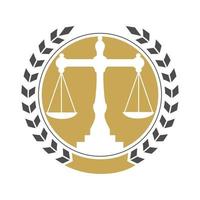 Law Balance And Attorney Monogram Logo Design. Balance logo design related to attorney, law firm or lawyers. vector