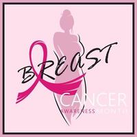 Breast cancer awareness banner. Breast cancer awareness month simple modern poster background design. vector
