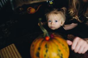 little girl playing in a witch photo