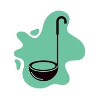 cooking ladle utensil vector