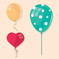 balloons party decoration vector