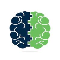 pensar en el concepto de idea. lluvia de ideas icono de logotipo de cerebro de pensamiento de poder. vector