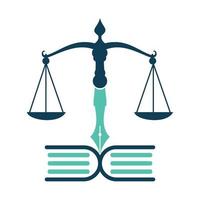 Education Law Balance And Attorney Monogram Logo Design. Law Firm open book Logo Design. vector