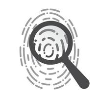 Fingerprint sign icon. Digital security authentication concept. vector